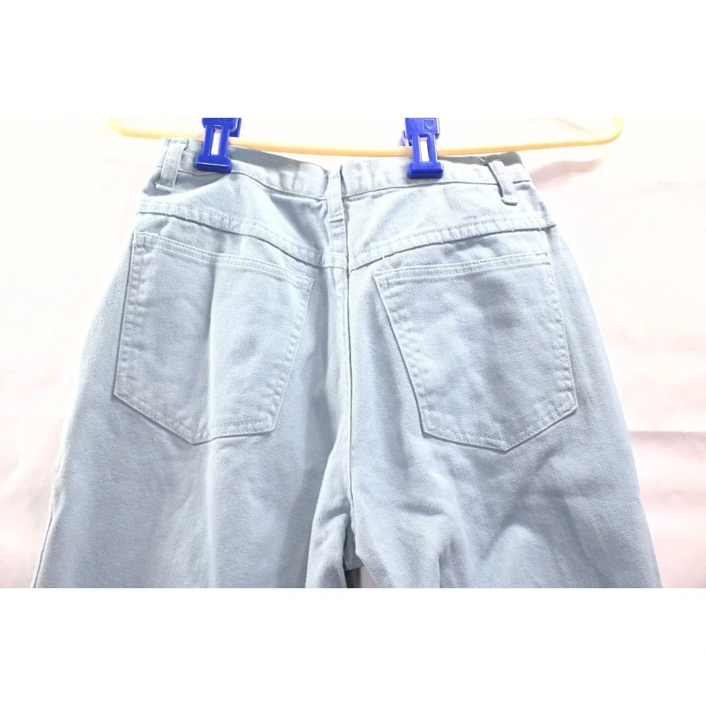 Vintage Petite Sophisticate Y2K High Rise Mom Jeans Light Blue Denim Womens 6